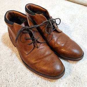 Rye by Hawker Rye Men's Chukka Dress Shoes Boots Brown Leather Size 11